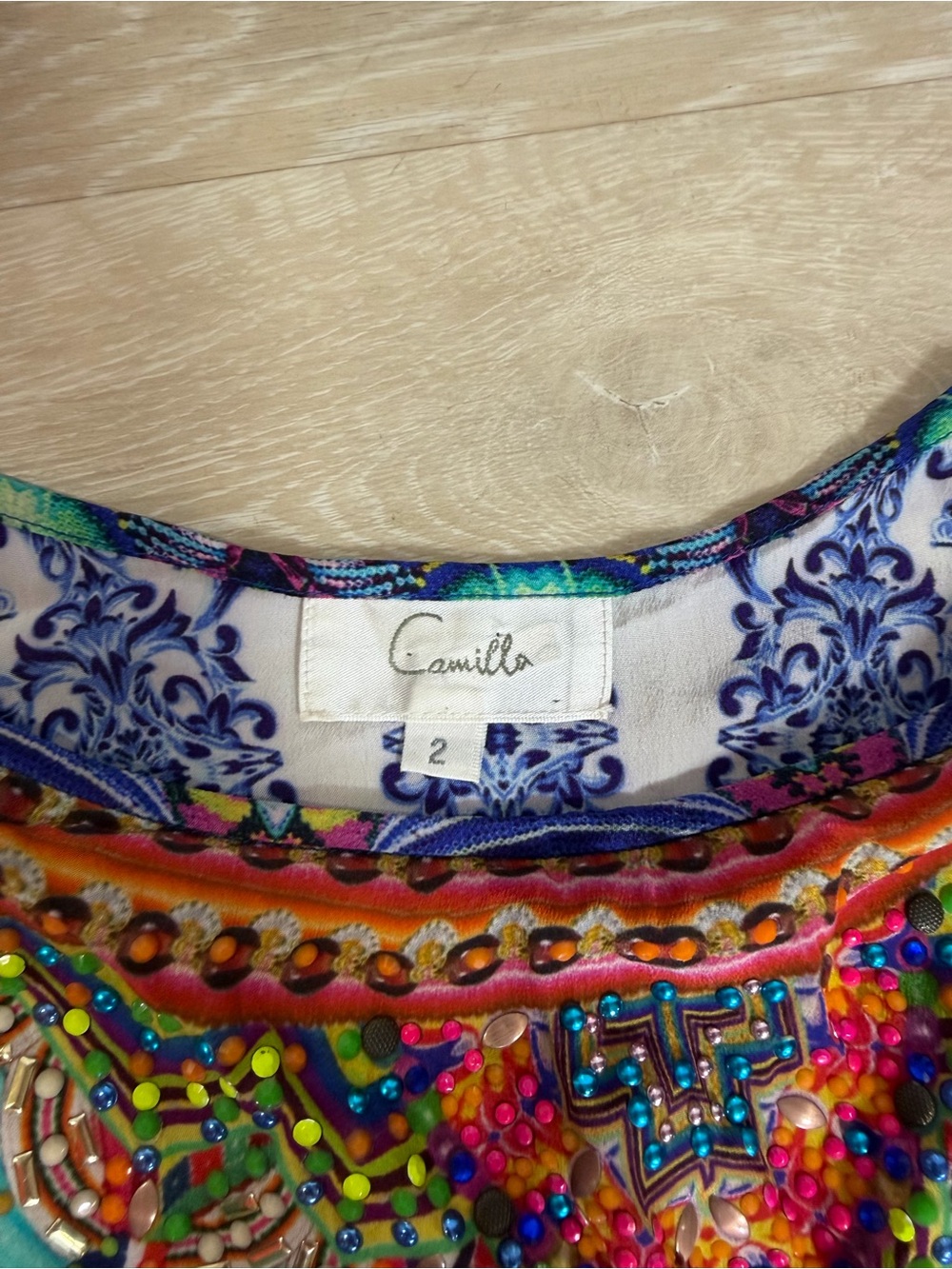 Camilla Multicolor Beaded Mini Dress - Picture 2 of 2